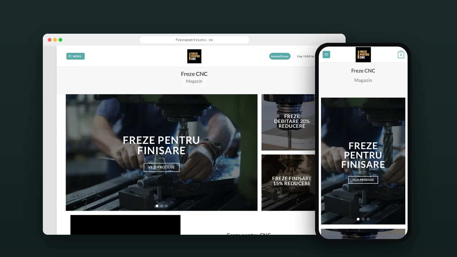 Magazinul Freze Pentru CNC pe desktop și pe telefon