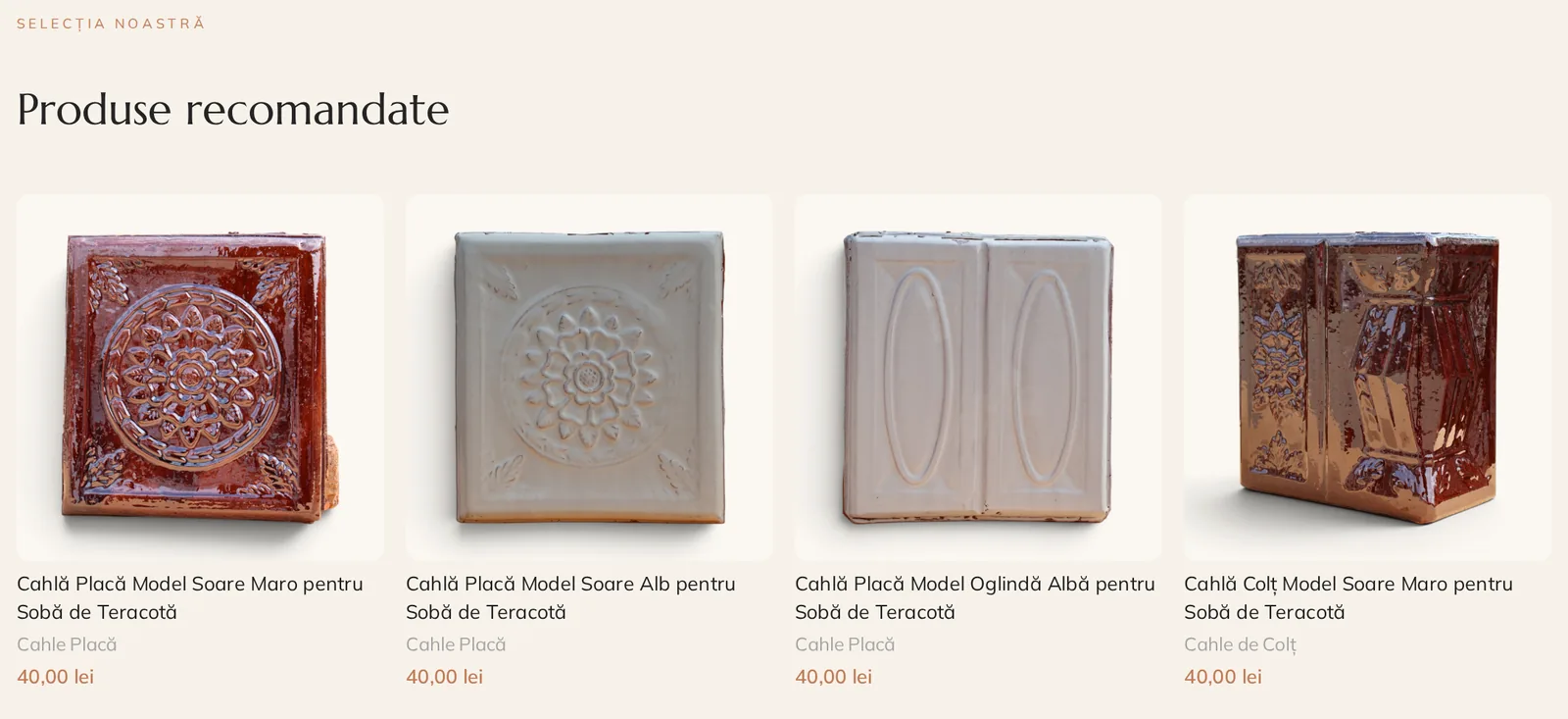 Produse recomandate în magazinul online