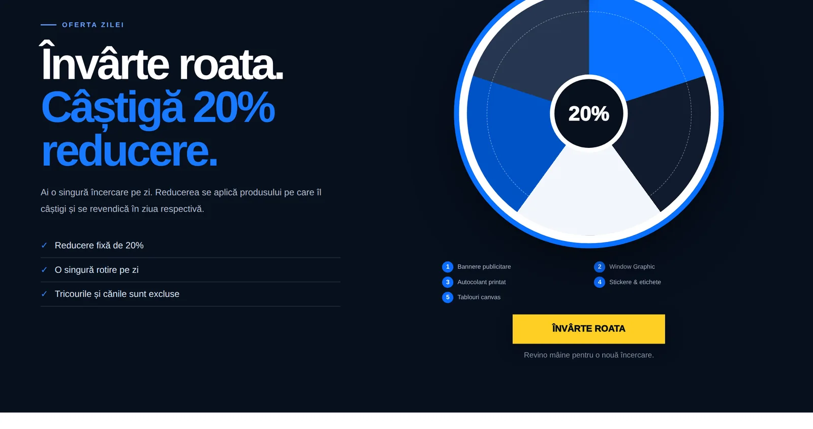 Roata reducerii, cu o singură rotire pe zi