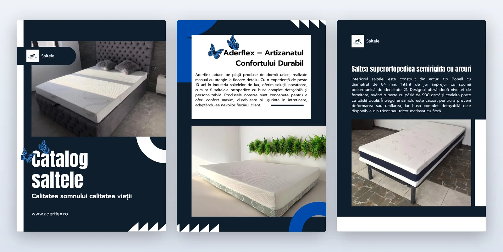 Pagini din catalogul de saltele Aderflex